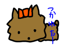 A cheerful Yorkshire terrier sticker #281317