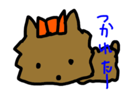 A cheerful Yorkshire terrier sticker #281317