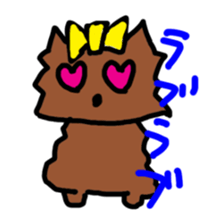 A cheerful Yorkshire terrier sticker #281325