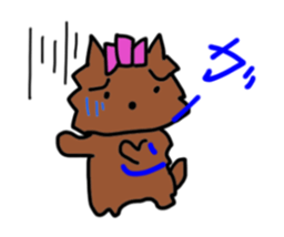 A cheerful Yorkshire terrier sticker #281329