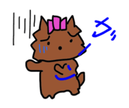 A cheerful Yorkshire terrier sticker #281329