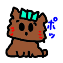 A cheerful Yorkshire terrier sticker #281331