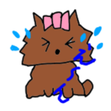 A cheerful Yorkshire terrier sticker #281339