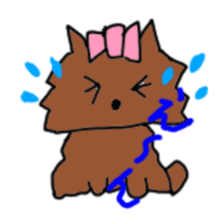 A cheerful Yorkshire terrier sticker #281339