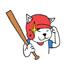 baseball cat sticker #281349