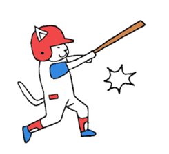 baseball cat sticker #281361