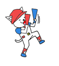 baseball cat sticker #281365