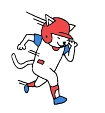 baseball cat sticker #281369