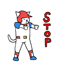 baseball cat sticker #281372