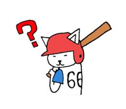 baseball cat sticker #281375