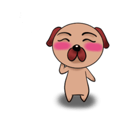 Chibi Dog sticker #282828