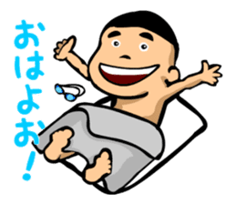 Likes swimming, a boy sticker #283276