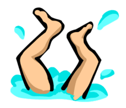 Likes swimming, a boy sticker #283298