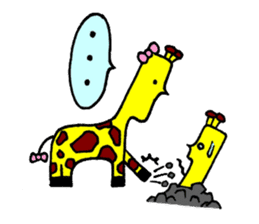 giraffe & zookeeper(anger & love ver.) sticker #283388