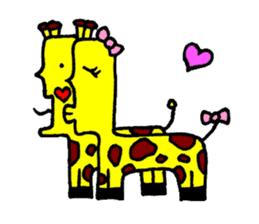 giraffe & zookeeper(anger & love ver.) sticker #283411