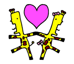 giraffe & zookeeper(anger & love ver.) sticker #283419
