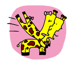giraffe & zookeeper(anger & love ver.) sticker #283423