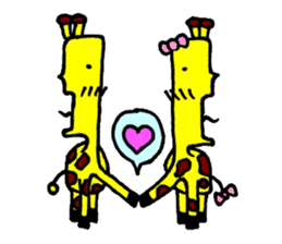giraffe & zookeeper(anger & love ver.) sticker #283424