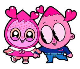 Cherry girl & Corn boy sticker #283913