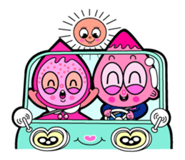 Cherry girl & Corn boy sticker #283914