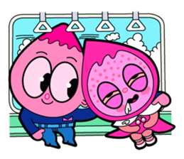 Cherry girl & Corn boy sticker #283917