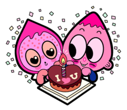 Cherry girl & Corn boy sticker #283924