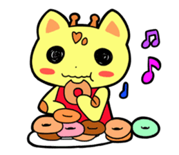 Doughnut of the giraffe sticker #285205