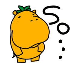 Orange Hippo sticker #285867