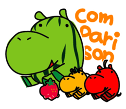 Orange Hippo sticker #285868