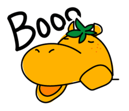 Orange Hippo sticker #285885