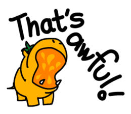 Orange Hippo sticker #285894
