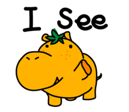 Orange Hippo sticker #285903