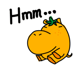 Orange Hippo sticker #285904