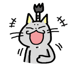 The Samurai Cat English sticker #286188