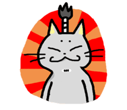 The Samurai Cat English sticker #286189