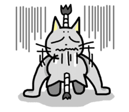 The Samurai Cat English sticker #286190