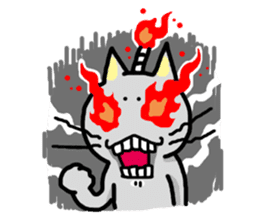 The Samurai Cat English sticker #286192