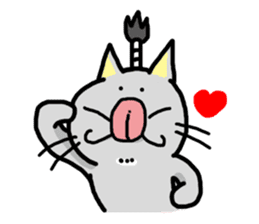 The Samurai Cat English sticker #286194