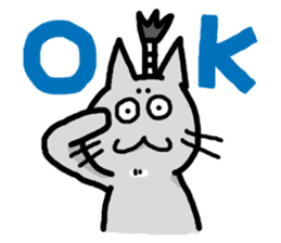 The Samurai Cat English sticker #286205