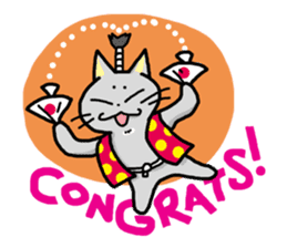 The Samurai Cat English sticker #286208