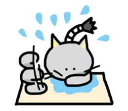 The Samurai Cat English sticker #286214