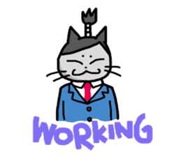 The Samurai Cat English sticker #286216