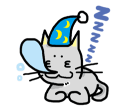 The Samurai Cat English sticker #286221