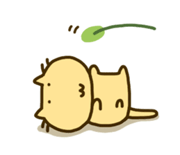 bean and cat sticker #286364