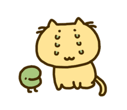 bean and cat sticker #286366