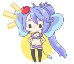 Personification girls of animal sticker #286745