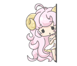 Personification girls of animal sticker #286750