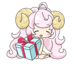 Personification girls of animal sticker #286751