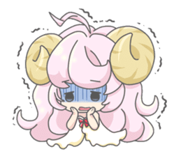 Personification girls of animal sticker #286752