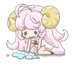 Personification girls of animal sticker #286754